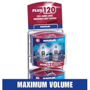 Narva Plus 120 12V QH Globe Merchandiser (Includes 2 Of Each H1, H4 & H7 Globe Packs) 