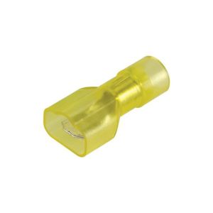 Narva Hi-Temp Yellow 6.3mm Fully Insulated Male Crimp Terminal (Pack Of 50)