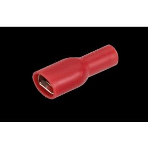 Narva Red Fully Insulated 6.3mm Female Blade Crimp Terminal (Pack Of 100) 