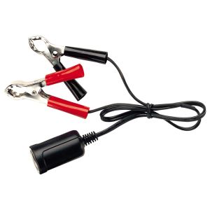 Narva Battery Clips With 450mm Lead & Cigarette Lighter Socket (Blister Pack Of 1) 