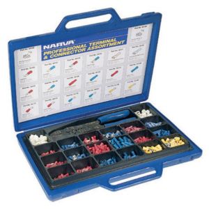 Narva Tradesman Crimp Terminal Assortment With Bonus 56511 Cable Stripping Tool 
