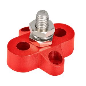 NARVA RED M8 SINGLE STUD DISTRIBUTION POST (BLISTER PACK OF 1)