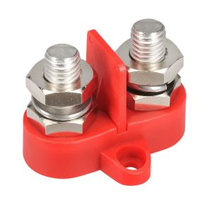 NARVA RED M8 DUAL STUD DISTRIBUTION POST (BLISTER PACK OF 1)