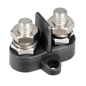 NARVA BLACK M8 DUAL STUD DISTRIBUTION POST (BLISTER PACK OF 1)