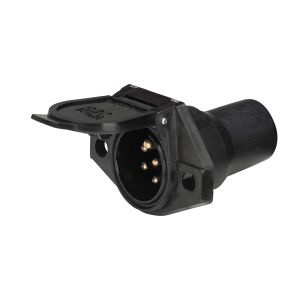 Narva 7 Pin Heavy Duty Round Plastic Trailer Socket With Rubber Boot 