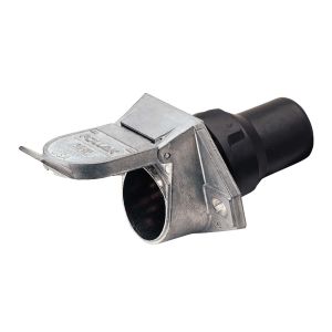 Narva 7 Pin Heavy Duty Round Metal Trailer Socket With Rubber Boot 