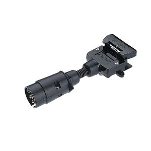 Narva 7 Pin Large Round Socket To 7 Pin Flat Trailer Plug (Blister Pack Of 1) 