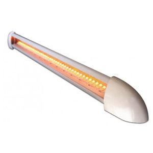 Q-LED 12V Dual Amber/White Annexe Light With White Housing (350 X 26 X 32mm) 