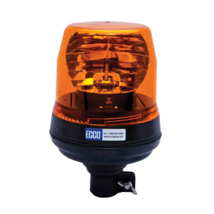 Ecco 12V Amber Pole Mount Rotating Beacon  
