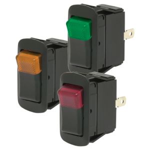 Cole Hersee SPST 12V LED Amber On/Off Illuminated Rocker Switch