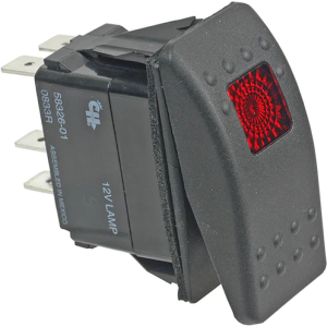 Britax SPST Off/On 12V Red Illuminated Rocker Switch 