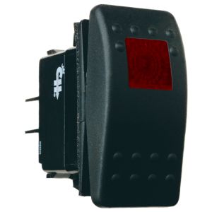 Cole Hersee SPST On/Off 12V Red Illuminated Rocker Switch 