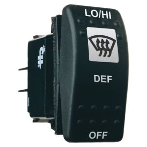 Cole Hersee Dptt On/On/On 12V Red Illuminated Defrost Rocker Switch 