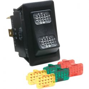 Cole Hersee SPDT On/Off/On 12V Illuminated Rocker Switch 