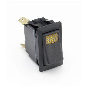 Cole Hersee SPST On/Off 12V Amber Illuminated Rocker Switch 