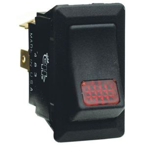 Cole Hersee SPST On/Off 24V Red Illuminated Rocker Switch