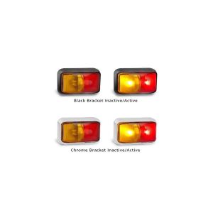 LED 12-24V Amber Indicator Light With Push & Seal Harness Plugs 