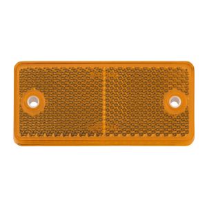 Narva 90mm X 40mm Amber Reflector With Dual Fixing Holes (Blister Pack Of 2)