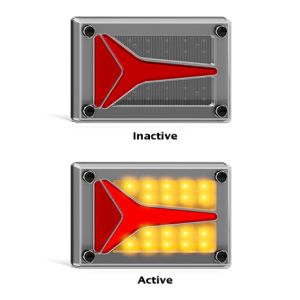 LED 12-24V Indicator Light With Diffused Tailight Function & Chrome Housing 