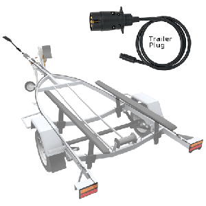 LED 5 Core Cable With 7 Pin Plastic Trailer Plug Assembly Bulk Pack 