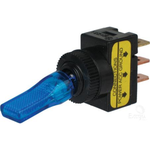 Narva SPST Off/On 12V Blue Illuminated Toggle Switch (Blister Pack Of 1) 