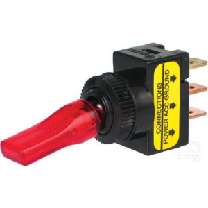 Narva SPST Off/On 12V Red Illuminated Toggle Switch (Blister Pack Of 1) 