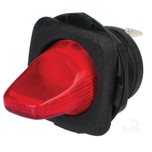 Narva SPST Off/On 12V Red Illuminated Duckbil Toggle Switch (Blister Pack Of 1) 