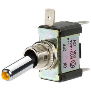Narva SPST Off/On 12V Amber LED Toggle Switch (Blister Pack Of 1) 