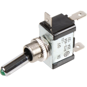 Narva SPST 12V Off/On Green LED Illuminated Toggle Switch (Blister Pack Of 1) 