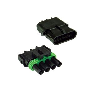 Quikcrimp 4 Pin Inline Male Weatherpack Connector Housing (Pack Of 50) 
