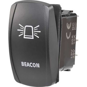 NARVA 12-24V OFF/ON/MOM ON BLUE LED ILLUMINATED BEACON ROCKER SWITCH (BLISTER PACK OF 1)