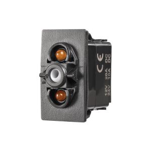 Narva DPDT Mom On/Off/Mom On 12-24V Amber Illuminated Base Rocker Switch (Blister Pack Of 1) 