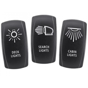 Narva Deck Lights, Search Lights & Cabin Lights Rocker Switch Actuator Panel Set 
