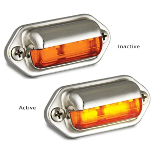 LED 12-24V Orange Waterproof Interior/Exterior Courtesy Light (65 X 30 X 24mm)