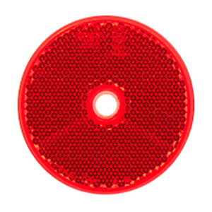LED Red 60mm Round Screw Type Reflector Blister Pack Of 2 