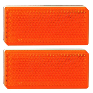 LED 70mm X 30mm Amber Self Adhesive Reflector (Pack Of 50) 