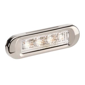 Narva 10-30V White LED Front End Outline/ Courtesy Light With Stainless Steel Cover