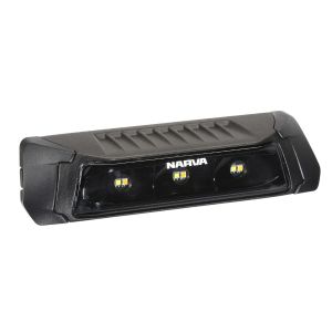 NARVA 9-33V FLOOD BEAM AMBER/WHITE LED SCENE LIGHT WITH BLACK HOUSING