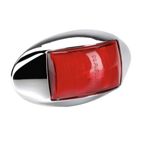 Narva 10-33V Red LED Rear End Outline Marker Light With Chrome Housing (90 X 45 X 26mm)