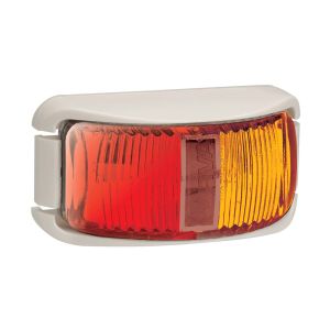Narva 9-33V LED Red/Amber Side Marker Light With White Base (74 X 38 X 28mm)