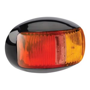 Narva 9-33V LED Red/Amber Side Marker Light With Black Base (76 X 50 X 34mm)