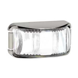Narva 9-33V White LED Front End Outline Marker Light With Chrome Base (74 X 38 X 28mm)