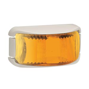 Narva 9-33V Amber LED Front Marker Light With White Base (74 X 38 X 28mm)