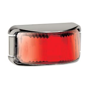 Narva 9-33V LED Red Rear End Outline Marker Light With Chrome Base (74 X 38 X 28mm)