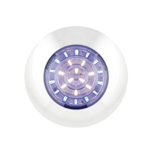 LED 12V Blue/White Interior/Exterior Courtesy Light (75mm X 17mm Round) 