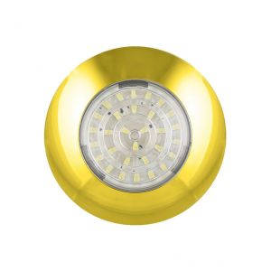 LED 24V Interior Light With Gold Bezel (75 X 18mm Round) 
