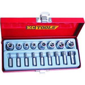 KC 17 Piece Star Bit And E Socket Set 