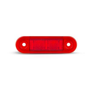LED 12-24V Red Low Profile Recessed Mount Rear End Outline Marker Light (Blister Pack Of 2) 