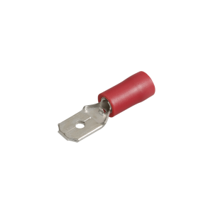 Red 6.3mm Male Blade Crimp Terminal (Pack Of 100)