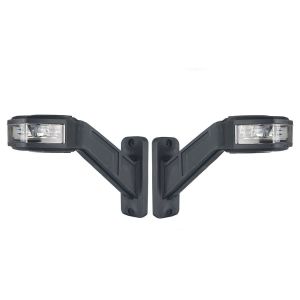 LED 12-24V Amber/Red Rubber Stalk Side Marker/ Indicator Light (Blister Pack Of 2) 